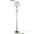 Popular crystal floor standing lamps with fabric shade